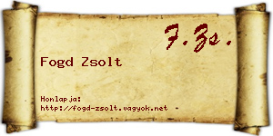 Fogd Zsolt névjegykártya